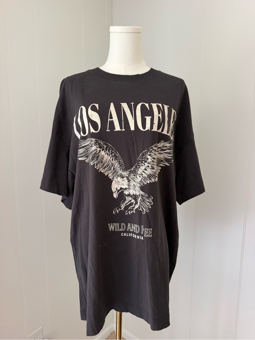 H&M Black Graphic Los Angeles Eagle Tee